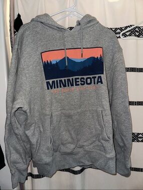 Minnesota Graphic Hooded Sweatshirt - Gray